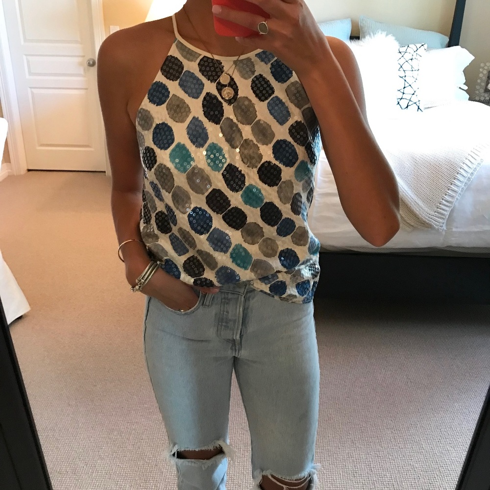 Ann Taylor Sequin Tank Top